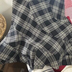 Plaid Black and White Women's Skirt